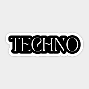 Techno typography Sticker